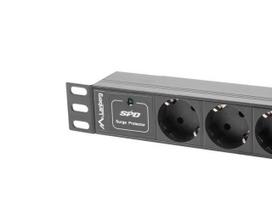 surge protector - Lanberg Surge Protector Rack PDU 10" 1U 16A 3x Schuko 2m Black - 3 nuotrauka