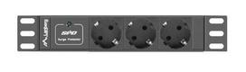 surge protector - Lanberg Surge Protector Rack PDU 10" 1U 16A 3x Schuko 2m Black - 4 nuotrauka
