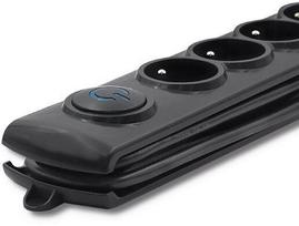 surge protector - Qoltec Surge Protector Power Strip 3m Black - 2 nuotrauka