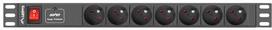 lanberg pdu - Lanberg Power Distribution Unit 19" 1U 10A 7 Sockets 2m Black - 2 nuotrauka