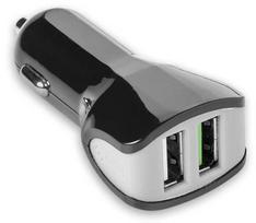 Celly Universal Dual USB Turbo Car Charger Black