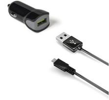 Celly Turbo USB Car Charger   Micro USB Cable Black