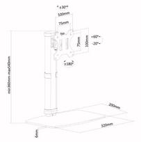 standing desk - NewStar FPMA-D890BLACK Desk Monitor Mount Black (Juodas) - 3 nuotrauka
