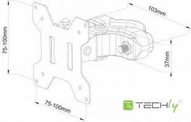 lcd stovas - Techly Pole Mount for Monitor 103793 - 3 nuotrauka
