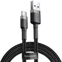 baseus usb type c laidas 2m - Baseus Cafule USB To USB Type-C Cable 2m Black/Grey - 1 nuotrauka