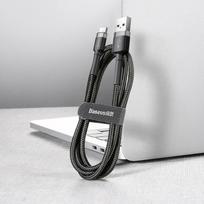 baseus usb type c laidas 2m - Baseus Cafule USB To USB Type-C Cable 2m Black/Grey - 5 nuotrauka