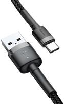 baseus usb type c laidas 2m - Baseus Cafule USB To USB Type-C Cable 2m Black/Grey - 6 nuotrauka