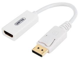 hdmi to displayport kabelis - Unitek Adapter DisplayPort to HDMI White - 1 nuotrauka