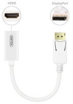 hdmi to displayport kabelis - Unitek Adapter DisplayPort to HDMI White - 2 nuotrauka