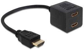 hdmi audio adapter - Delock Adapter HDMI / HDMI x2 Black - 1 nuotrauka