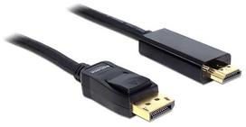 display port laidas - Delock Cable Displayport to HDMI 5m Black - 1 nuotrauka