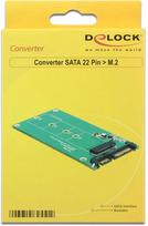 sata m 2 adapteris - Delock Converter SATA 22 Pin / M.2 NGFF - 2 nuotrauka
