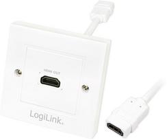 hdmi kabelis baltas - LogiLink HDMI Wall Mount Plate AH0014 - 1 nuotrauka