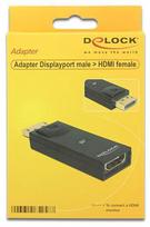hdmi hdmi female - Delock Adapter DisplayPort 1.1 / HDMI Black - 2 nuotrauka