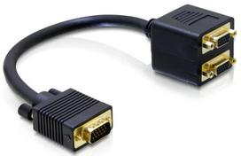 vga kabelis - Delock Adapter VGA to 2xVGA 0.2m - 1 nuotrauka