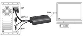 usb audio adapter - Delock Adapter VGA / 3.5 Jack / USB Black - 2 nuotrauka