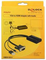 usb audio adapter - Delock Adapter VGA / 3.5 Jack / USB Black - 3 nuotrauka