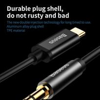 baseus usb type c laidas 2m - Baseus Yiven USB Type-C To 3.5mm Cable 1.2m White - 8 nuotrauka