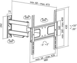 televizorius 55” - LogiLink TV Wall Mount BP0014 - 4 nuotrauka