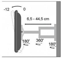 televizoriai 19 - Techly Wall Mount For LCD/LED/PDP 19-37'' White - 3 nuotrauka