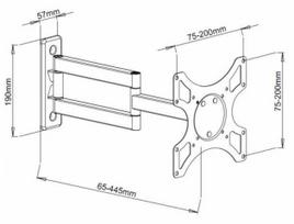 televizoriai 19 - Techly Wall Mount For LCD/LED/PDP 19-37'' White - 4 nuotrauka
