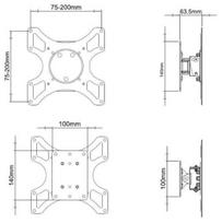 televizoriai 19 - Techly Wall Mount For LCD/LED/PDP 19-37'' Black - 3 nuotrauka