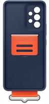 samsung galaxy a53 deklas - SAMSUNG Galaxy A53 5G 2022, silikoninis, nugarėlė su dirželiu, Navy - 2 nuotrauka