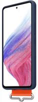 samsung galaxy a53 deklas - SAMSUNG Galaxy A53 5G 2022, silikoninis, nugarėlė su dirželiu, Navy - 4 nuotrauka