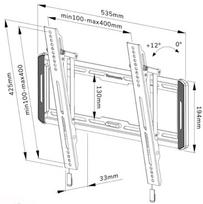 sieninis tv stovas -  Neomounts By Newstar WL35-550BL14, 32-65", 60 kg - 10 nuotrauka
