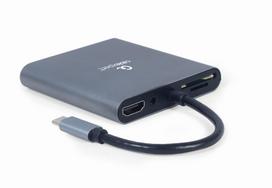 hdmi type c laidas - GEMBIRD Multi Port Adapter USB Type C | A-CM-COMBO6-01 - 3 nuotrauka