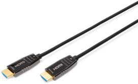 hdmi fiber cable - ASSMANN HDMI AOC Hybrid-fiber connection cable Type A M/M 10m UHD 8K60Hz CE gold bl - 2 nuotrauka