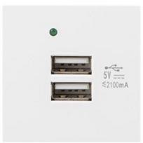 Pirkti LANBERG AC 45x45 socket 230V 5V 2xUSB - Photo 2