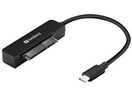 sata to usb - Sandberg 136-37 USB-C to SATA, juoda - 1 nuotrauka