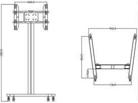 televizoriai 24 - Multibrackets Display Stand 180 Single 24-63" Black - 10 nuotrauka