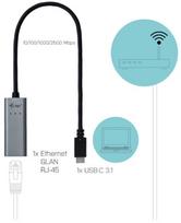 adapteris usb ps 2 - Adapteris i-Tec, USB-C / RJ-45, juodas, 0.3 m - 3 nuotrauka