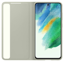 samsung s21 fe deklas - Samsung "Smart Clear View Cover Galaxy S21 FE (EF-ZG990CME)" Olive Green - 3 nuotrauka