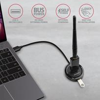 micro usb hub - AXAGON HUE-P1A 4x USB3.2 Gen 1 ROUND hub, micro USB power IN, 30cm USB-A cable - 2 nuotrauka