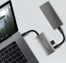 usb c ilgintuvas - AXAGON HMC-4G2 2x USB-A + 2x USB-C, USB-C 3.2 Gen 2 10Gbps hub, 13cm USB-C cable - 2 nuotrauka