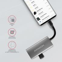 usb c ilgintuvas - AXAGON HMC-4G2 2x USB-A + 2x USB-C, USB-C 3.2 Gen 2 10Gbps hub, 13cm USB-C cable - 5 nuotrauka