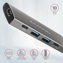 hdmi ilgintuvas - AXAGON HMC-5G2 2x USB-A + 2x USB-C + HDMI, USB-C 3.2 Gen 2 10Gbps hub, PD 60W, 13cm USB-C cable - 2 nuotrauka