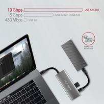 hdmi ilgintuvas - AXAGON HMC-5G2 2x USB-A + 2x USB-C + HDMI, USB-C 3.2 Gen 2 10Gbps hub, PD 60W, 13cm USB-C cable - 6 nuotrauka