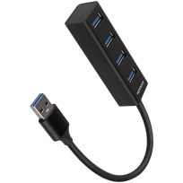 AXAGON HUE-M1A 4x USB3.2 Gen 1 MINI hub, metal, 20cm USB-A cable