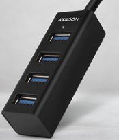 usb 3.2 gen 2 cable - AXAGON HUE-M1A 4x USB3.2 Gen 1 MINI hub, metal, 20cm USB-A cable - 3 nuotrauka