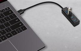 usb 3.2 gen 2 cable - AXAGON HUE-M1A 4x USB3.2 Gen 1 MINI hub, metal, 20cm USB-A cable - 4 nuotrauka