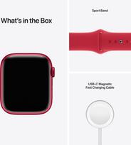 apple watch 7 series gps - Apple Watch Series 7 GPS, 45mm Red Aluminium Case with (PRODUCT)RED Sport Band (Raudonas) - 10 nuotrauka