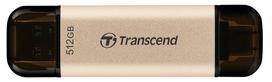 512gb usb flash drive - Transcend JetFlash 930C, aukso, 512 GB - 1 nuotrauka