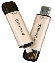 512gb usb flash drive - Transcend JetFlash 930C, aukso, 512 GB - 5 nuotrauka