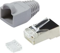 LogiLink RJ-45 Unshielded Plug Connector CAT.6 Gray 100pcs