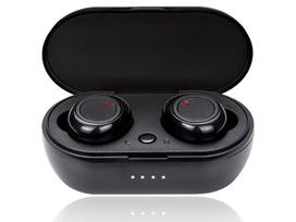 bt ausines - Tracer Airpods Black (Juodos) - 3 nuotrauka