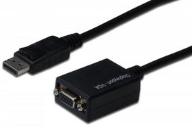displayport dp dp - Maclean Adapter DisplayPort/D-SUB Black - 1 nuotrauka